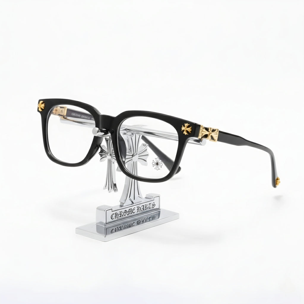 Gothic Cross Motif Square Eyewear - TR90 Lightweight Luxury Frame