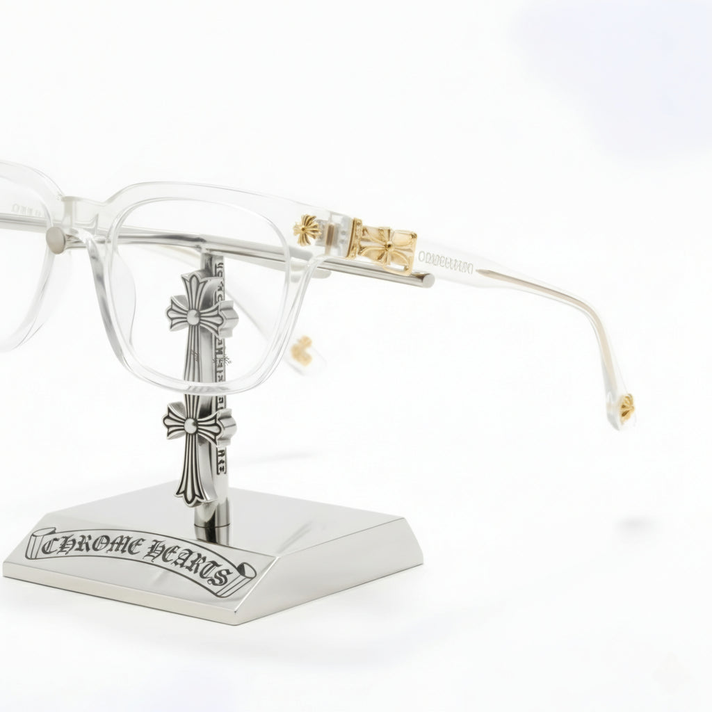 Gothic Cross Motif Square Eyewear - TR90 Lightweight Luxury Frame
